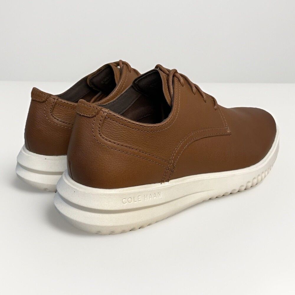 Cole Haan GRND+ Plain Toe OX Shoes Men’s 8.5 British Tan Leather Dress C36935 - Picture 6 of 9